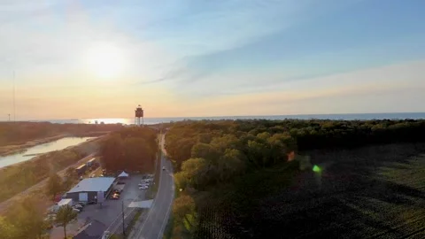Cape Charles aerial Stock Footage 142325775