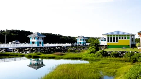 Cape Charles Marina Stock Footage 135990167