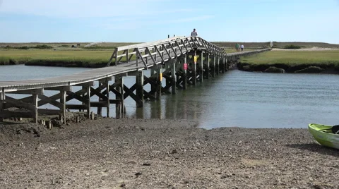 Cape Cod Baordwalk Sandwich Stock Footage 41659420