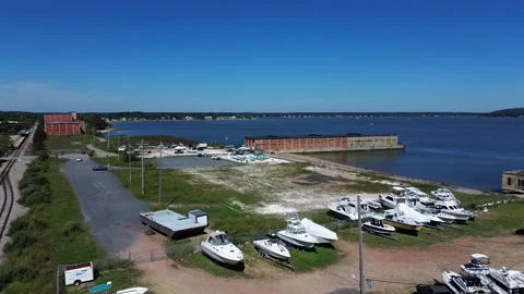 Cape Cod Bay Aerial Footage Stock Footage 261612159