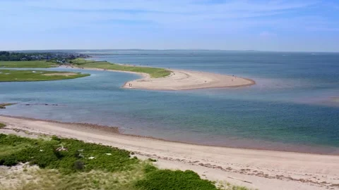 Cape Cod beach near Sandwich Boardwalk Видео 195826009