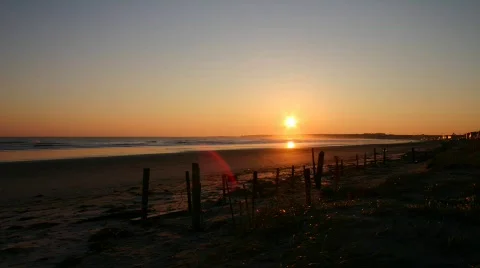 Cape Cod Beach Sunrise Stock Footage