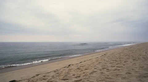 Cape Cod beach with waves rolling in 1 Video stock 40668997