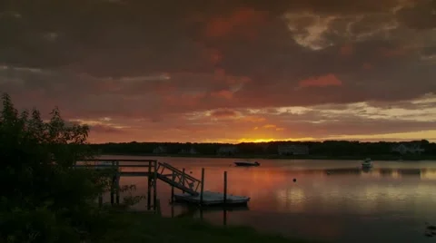 Cape Cod Boats Timelapse Stock Footage 43386888