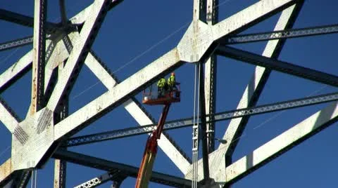 Cape cod canal bridge repair Video stock 10881510