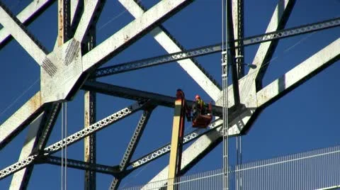 Cape cod canal bridge repair; 3 Stock Footage 10881517