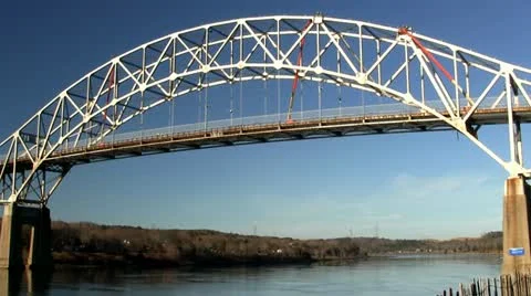 Cape cod canal bridge workers; 8 Stock-Footage 10881454
