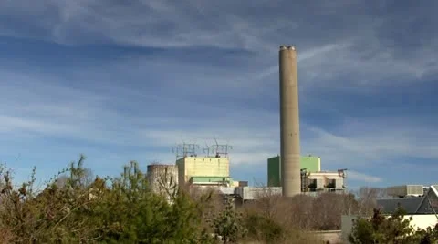 Cape cod canal electric plant Stock Footage 10882168
