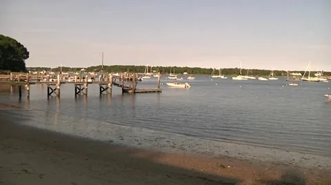 Cape Cod Harbor 2 Stock Footage 8560213