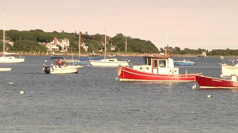 Cape Cod Harbor 5 Stock Footage 8566816