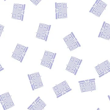 Cape cod house glyph seamless pattern Illustrazione stock