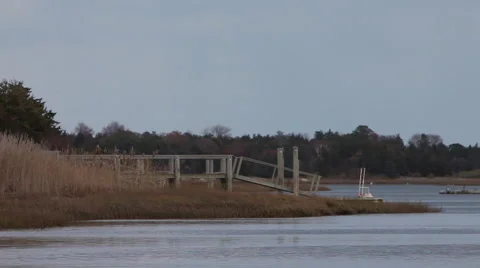 Cape cod marshes and bays Stock Footage 46462766