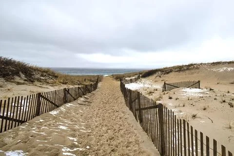 Cape Cod Race Point Beach Path Stock Photos