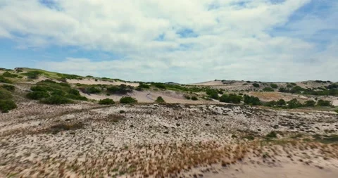 Cape Cod Sand Dunes Aerial Footage Stock Footage 279533128