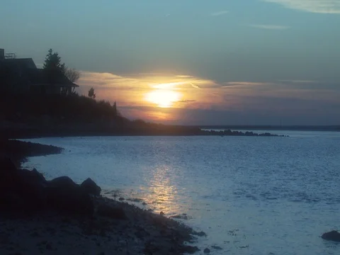 CAPE COD SUNSET ON THE BAY3 Stock Footage 76610548