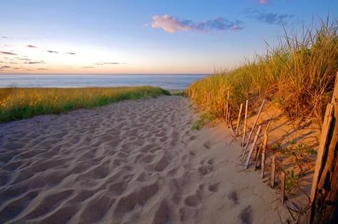 Cape Cod Sunset at Race Point Stock Photos