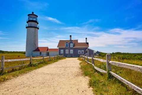 Cape Cod Truro lighthouse Massachusetts US Stock Photos