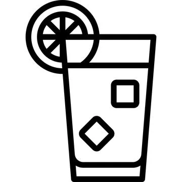 Cape codder Cocktail icon, Alcoholic mixed drink vector Illustrazione stock