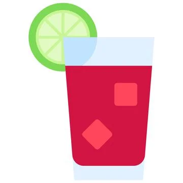 Cape codder Cocktail icon, Alcoholic mixed drink vector Illustrazione stock