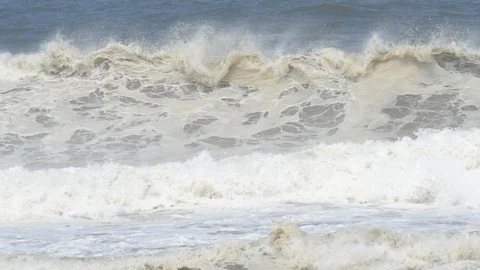Cape Cross Ocean waves, namibia, Africa in HD slowmotion Stock Footage 91082479
