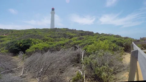 Cape de Couedic lighthouse on Kangaroo Island in South Australia Stock-Footage 82185526