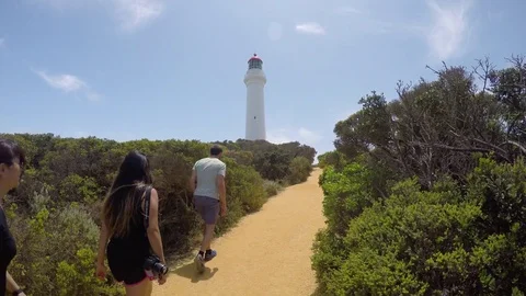 Cape de Couedic lighthouse on Kangaroo Island in South Australia Stock-Footage 82185588