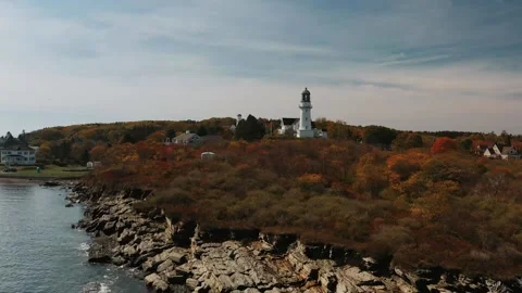 Cape Elizabeth  lighthouse 動画素材 146466491