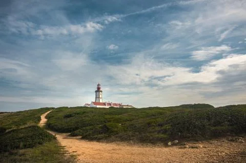 Cape Espichel Lighthouse Stock Photos