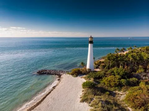 Cape Florida Lighthouse-psd Stock Photos