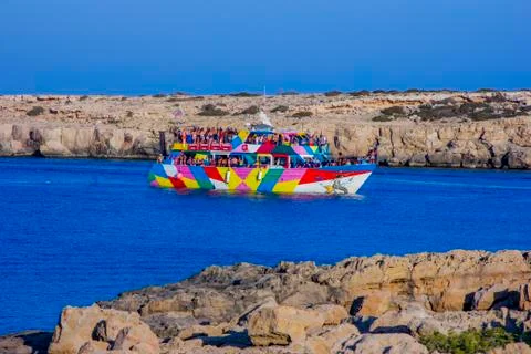 Cape Greco Cyprus at sunset Stock Photos