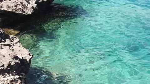 Cape Greco Timelapse, Waves Hitting Coastal Rocks Part 1 Stock Footage 345686589