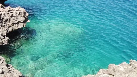 Cape Greco Timelapse, Waves Hitting Coastal Rocks Part 2 Stock Footage 345686596