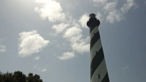 Cape Hatteras Lighthouse Cloud Timelapse 4K Stock Footage 159887915