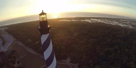 Cape Hatteras Lighthouse Stock Footage 73578372