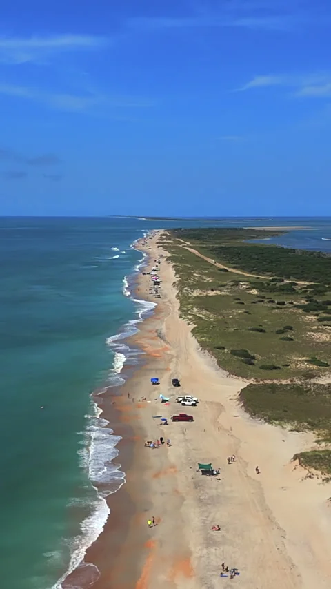 Cape Hatteras National Seashore - Outer Banks - North Carolina Stock Footage 346436114