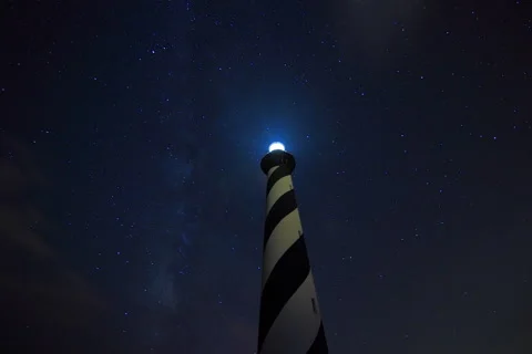 Cape Hatteras Time Lapse Night Stock Footage 68003950