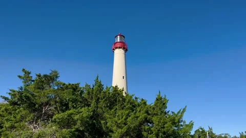 Cape May New Jersey Lighthouse Daytime Video stock 219755984