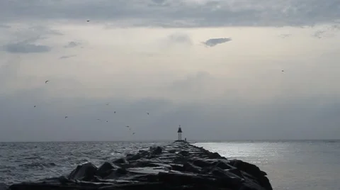 Cape May Ocean Meets the Bay 動画素材 4656000