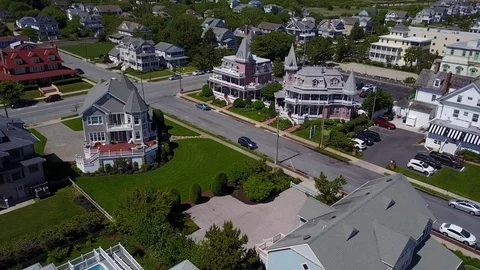 Cape May Victorian Architecture Bed and Breakfast Stock Footage 99054934