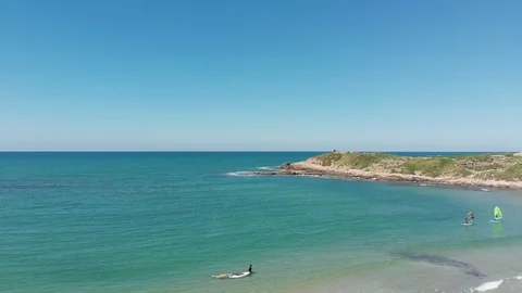 Cape of the Mediterranean coast, View from the drone. Stock Footage 113159846