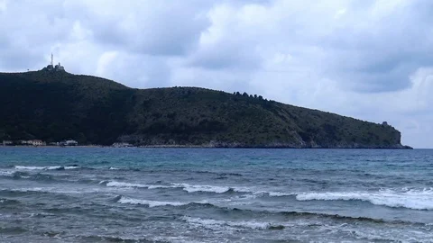 Cape palinro sea time elapse coast of cilento, salerno - italy Stock Footage 103609991