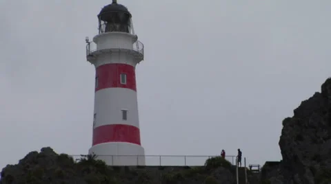 Cape Palliser lighthouse Stock-Footage 33544511