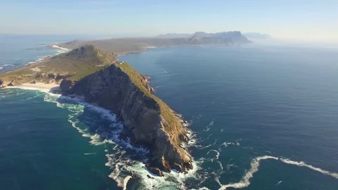 Cape Point, Cape Town High Aerial View Stock Footage 79736870