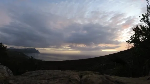 Cape Point Sunrise Cloud Timelapse, South Africa Stock Footage 337359610