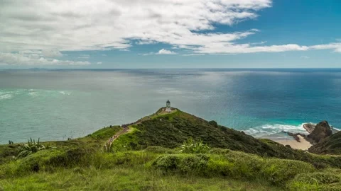 Cape Reinga with lighthouse,4k,timelapse 動画素材 229757204