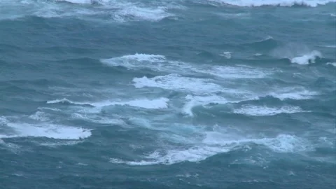 Cape Reinga Two Oceans Collide Stock Footage 325748526