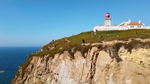 Cape Roca, the westernmost point of continental Europe in Portugal Stock Footage 125241910