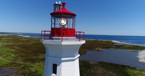 Cape Sable Lighthouse UpClose 14 Stock Footage