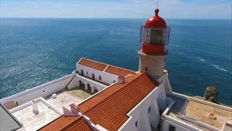 Cape Saint Vincent Lighthouse Stock Footage 133107797