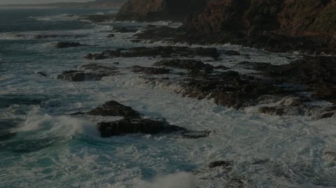 Cape Schanck Ocean Waves Hitting Cliff 4 動画素材 120718444